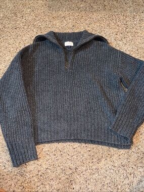 Universal Thread Men's Zip-Front Hooded Sweater - Charcoal